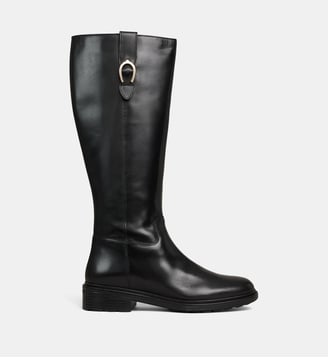 Bottes cavalières à talons Penelope en cuir - Geox - Noir