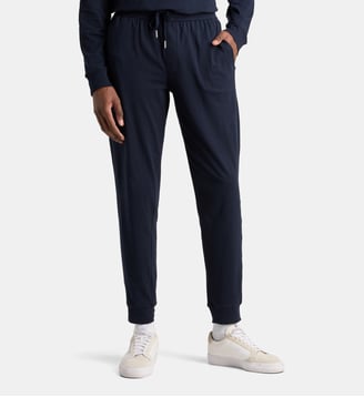 Pantalon jogging léger flag coton  - Tommy Hilfiger - Bleu marine