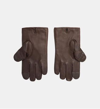 Gants signature en cuir - Polo Ralph Lauren - Marron