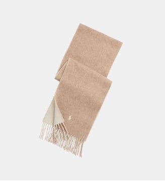 Echarpe signature réversible en laine - Polo Ralph Lauren - Beige