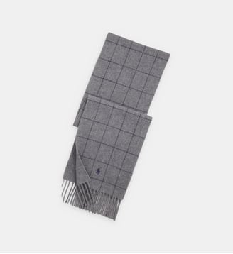 Echarpe réversible à carreaux - Polo Ralph Lauren - Gris foncé