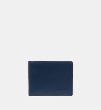 Portefeuille Max en cuir - Lancel - Bleu marine