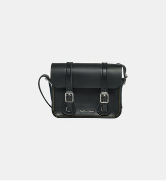 Mini Sac à main forme cartable en cuir enduit - Dr. Martens - Noir