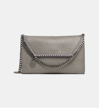 Sac pochette portefeuille Falabella bandoulière Shaggy Deer - Stella McCartney - Gris clair