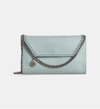 Sac pochette portefeuille Falabella bandoulière Shaggy Deer - Stella McCartney - Ice blue