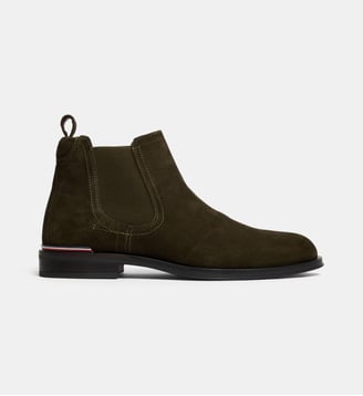 Boots Chelsea en suède - Tommy Hilfiger - Kaki