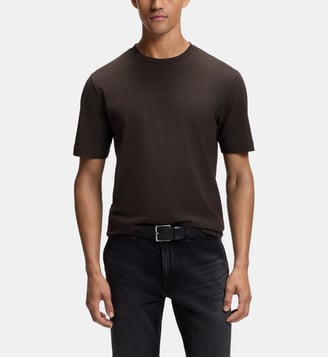 T-shirt modèle Tchup ample signature - BOSS - Dark brown