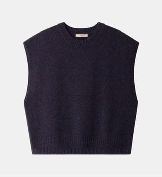 Pull sans manches Fabinino laine - Sessùn - Violet