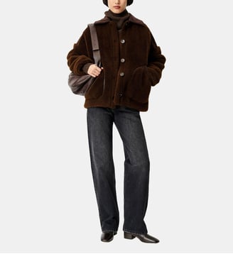Manteau court Icy Rocky effet mouton - Sessùn - Marron