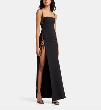 Robe longue fourreau Heartbreaker bretelles  - Marcia Wear - Noir