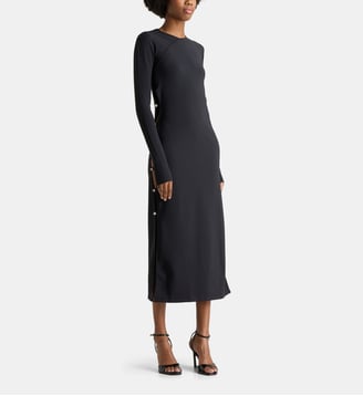 Robe longue Twiggy boutons swarovski - Marcia Wear - Noir