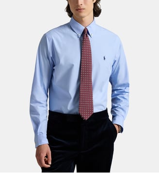 Chemise droite en coton - Polo Ralph Lauren - Bleu clair