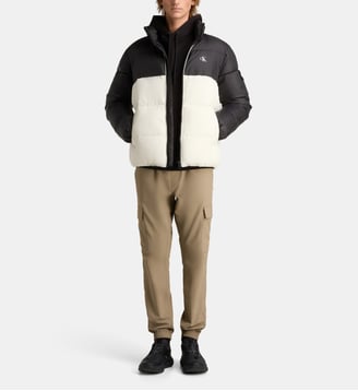 Doudoune droite matelassée - Calvin Klein - Noir et blanc