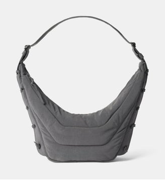 Sac demi-lune Soft Game Medium en nylon - Lemaire - Gris et bleu