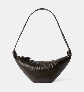 Sac à main Croissant Medium en coton enduit - Lemaire - Marron moyen