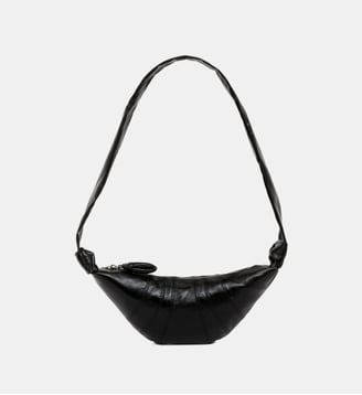 Sac besace Croissant Small en coton enduit - Lemaire - Noir