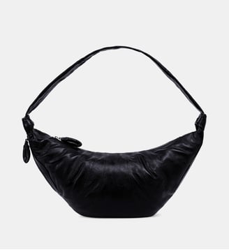 Sacoche Soft Croissant Large en cuir - Lemaire - Noir