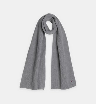 Echarpe coton et cachemire - Tommy Hilfiger - Gris clair