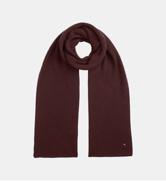 Echarpe coton et cachemire - Tommy Hilfiger - Bordeaux moyen