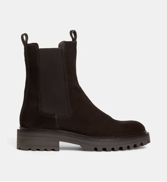 Bottines Chelsea A6751 en cuir velours - Billi Bi - Marron foncé