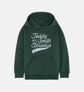 Sweat à capuche molletonné - Teddy Smith - Vert foncé