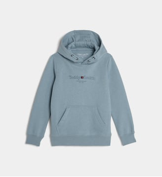 Hoodie Jim signature coton - Teddy Smith - Bleu gris