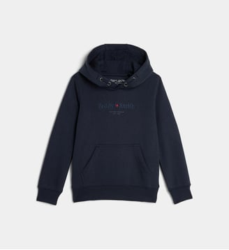 Hoodie Jim signature coton - Teddy Smith - Bleu marine