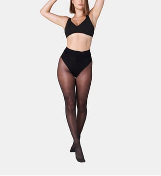 Collant bikini sculptant Le Collant Parfait 40D - Yade - Noir