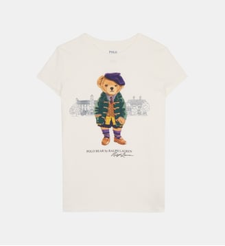 T-shirt droit Polo Bear en coton - Polo Ralph Lauren - Blanc