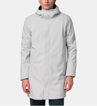 Parka Thomas Bonded à capuche - K-Way - Gris clair