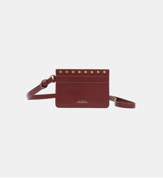 Porte-cartes en cuir - Isabel Marant - Bordeaux