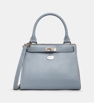 Mini Sac à main Temple Buni cuir - Mac Douglas - Bleu jean