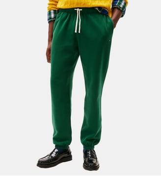 Jogging uni molletonné - Tommy Hilfiger - Vert forêt