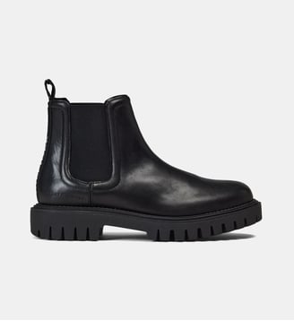 Bottines Chelsea chunky en cuir - Tommy Hilfiger - Noir