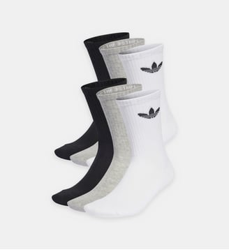 Lot de 6 paires de chaussettes classiques signature - Adidas Originals - Noir et blanc