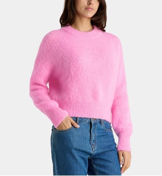 Pull court Jane en mohair - Surprise - Rose