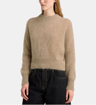 Pull court Jane en mohair - Surprise - Taupe