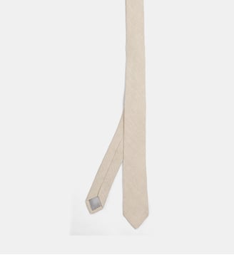 Cravate Linen lin - Galeries Lafayette - Beige