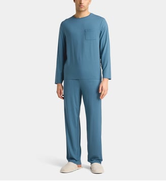 Ensemble de pyjama Wood en tencel - Galeries Lafayette - Bleu marine