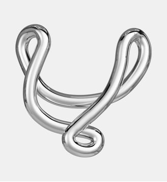 Collier en argent rhodié - Lettre V - avec chaine - Charlotte Chesnais - Argent