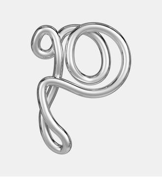Collier en argent rhodié - Lettre P - avec chaine - Charlotte Chesnais - Argent