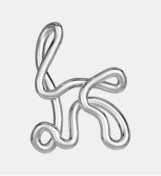 Collier en argent rhodié - Lettre K - avec chaine - Charlotte Chesnais - Argent