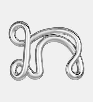 Collier en argent rhodié - Lettre N - avec chaine - Charlotte Chesnais - Argent