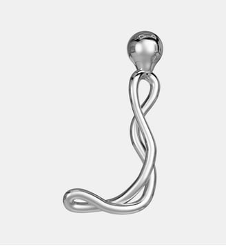 Collier en argent rhodié - Lettre J - avec chaine - Charlotte Chesnais - Argent