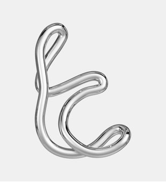 Collier en argent rhodié - Lettre T - avec chaine - Charlotte Chesnais - Argent