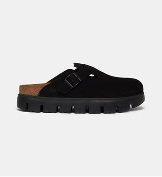 Sabots chunky étroits Boston en suède Papillio de Birkenstock - Birkenstock - Noir