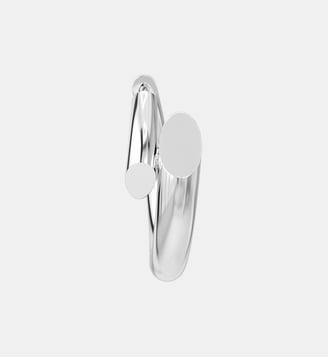 Boucles d'oreilles créoles en argent rodhié - Charlotte Chesnais - Argent