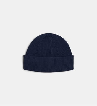 Bonnet Roney en maille - Galeries Lafayette - Bleu marine