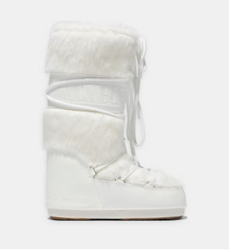 Après-ski Icon effet fourrure - Moon Boot - Blanc