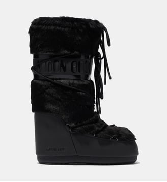 Après-ski Icon effet fourrure - Moon Boot - Noir